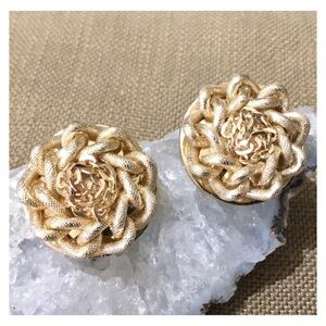 Vintage WEST GERMANY Shiny Gold Clips